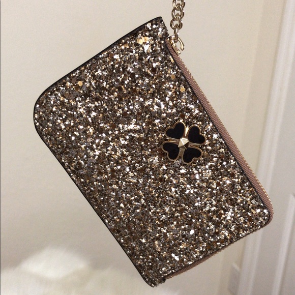 kate spade Handbags - 💃Kate Spade odette glitter l-zip card holder
